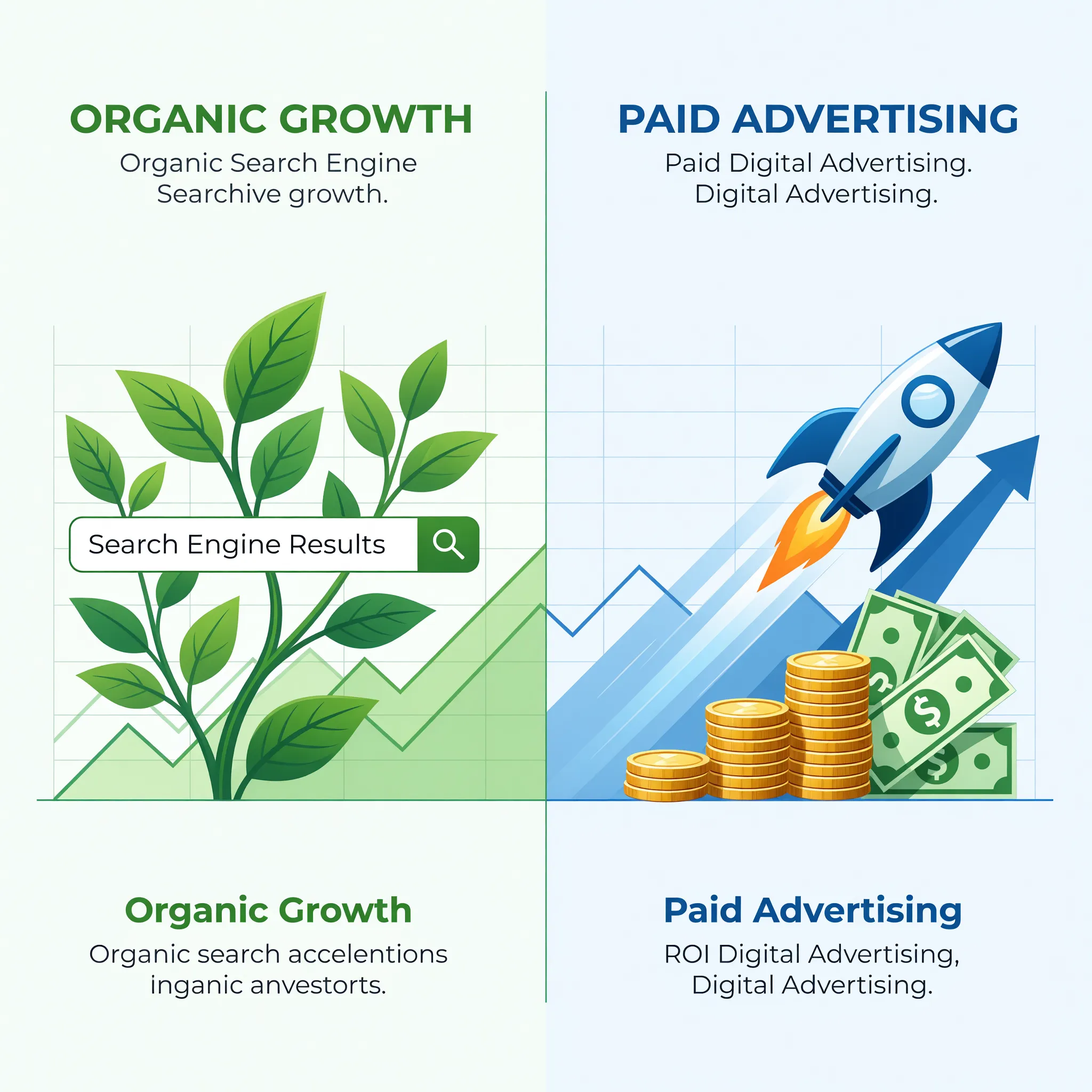 תמונה עבור מאמר: קידום אורגני מול קידום ממומן: מה עדיף לעסק שלך?